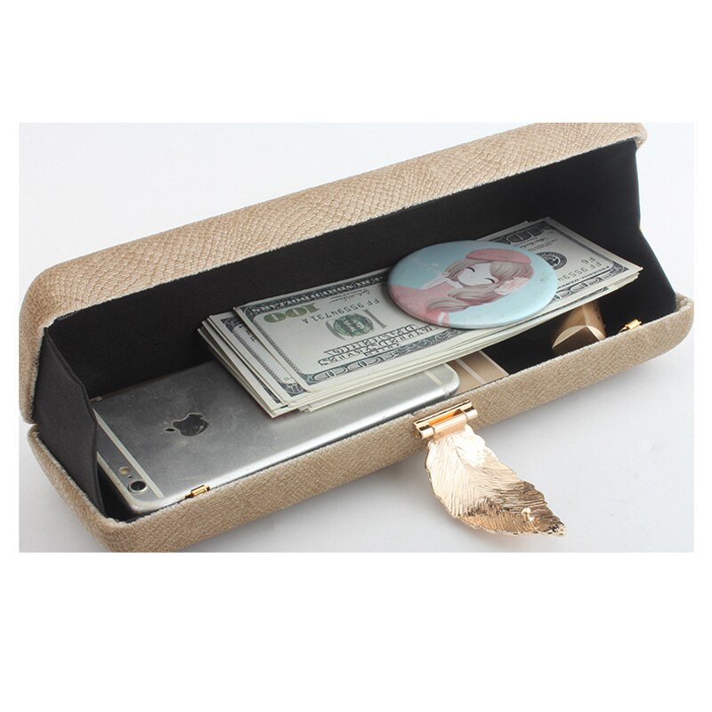 Leaf Clasp Women Clutches Velvet Evening Bags Ladies Gala Dinner Clutch Chain Shoulder Handbags and Purses