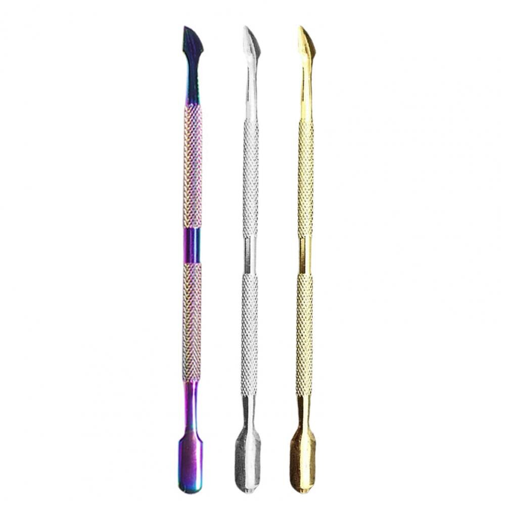 Cuticle Pusher Double Head Remove Dead Skin Nail Cuticle Remover Stainless Steel Nail Polish Remover Tool for Manicure