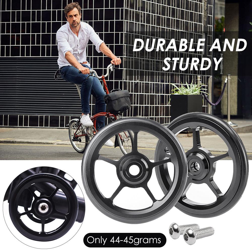 2PCS Bicycle Bearing Wheel Aluminum Alloy Lightweight Wheels Bicycle Bearing Wheel Part Easy Wheel Sutable For Brompton