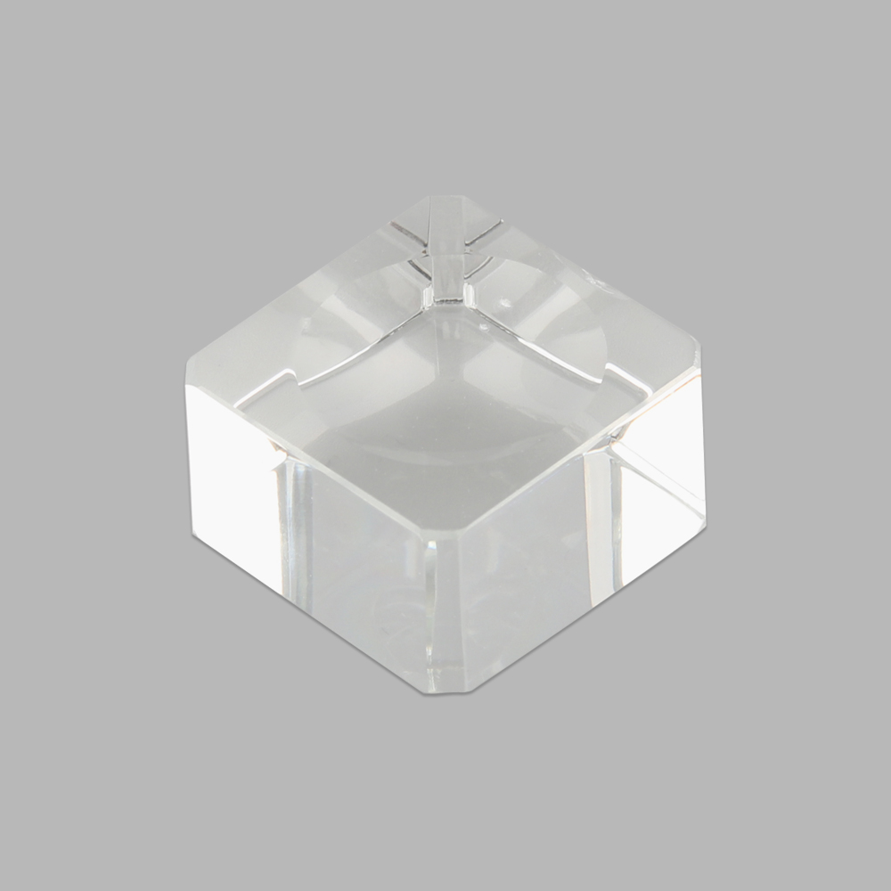 Retro Desktop Ornament Ball Display Stand Fixed Crystal Sphere Base Square Glass Holder Wood Pedestal Transparent Support: 2