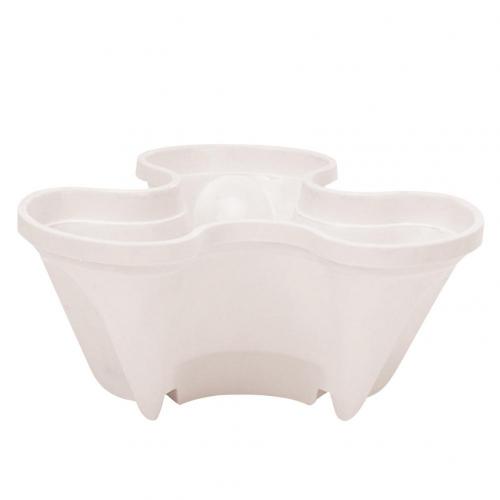 Pot de plantes à fleurs Vertical empilable en plastique, support de semis, décor de jardinière adapté à la croissance de fraises et d'herbes,: WHITE