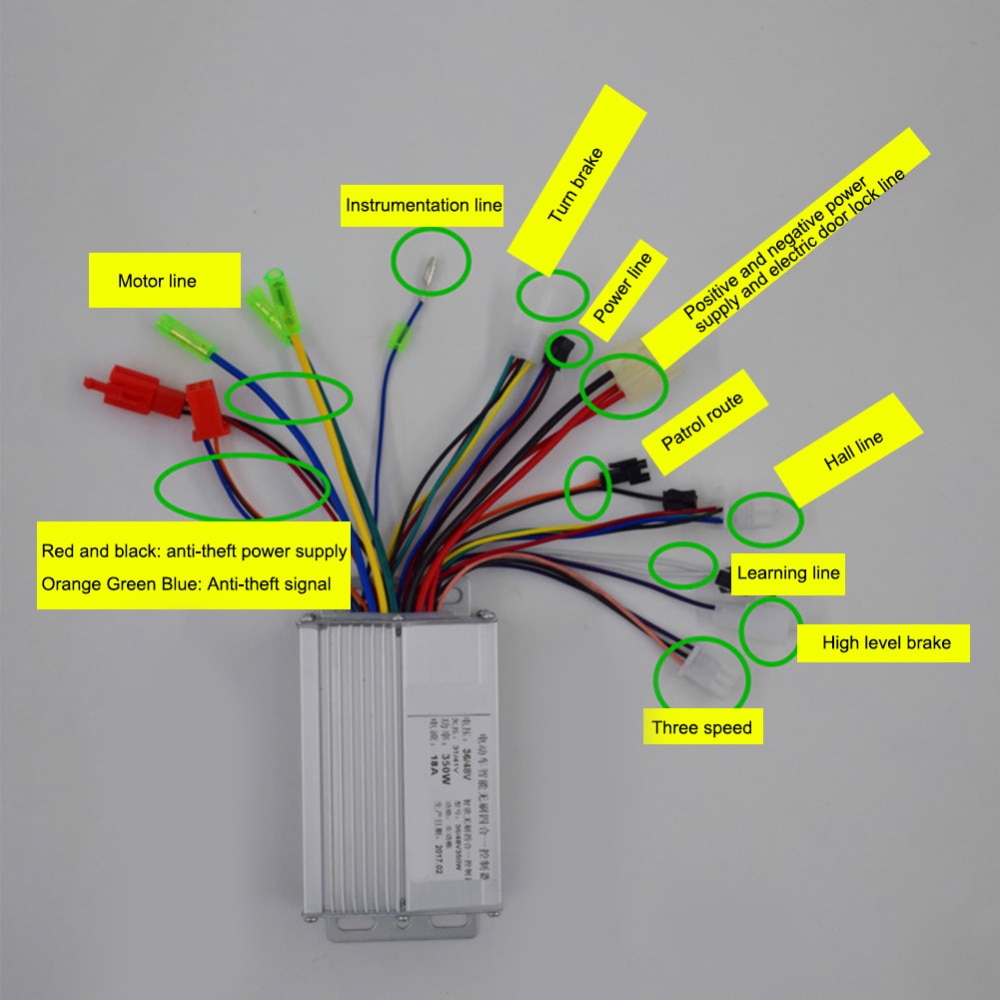 4-in-1 brushless smart battery car controller with overcurrent protection function 36V48V controller silver 103x70x35mm