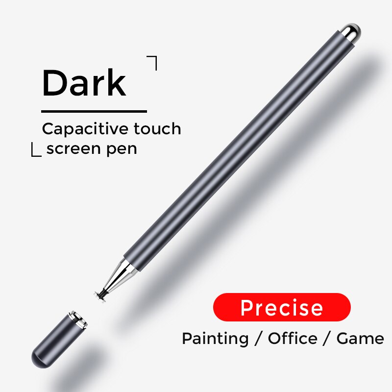 Stylet universel pour Apple crayon dessin tablette stylos écran capacitif Caneta stylet tactile pour iPad Pro 11 12.9 9 Air 1 2: Dark Black