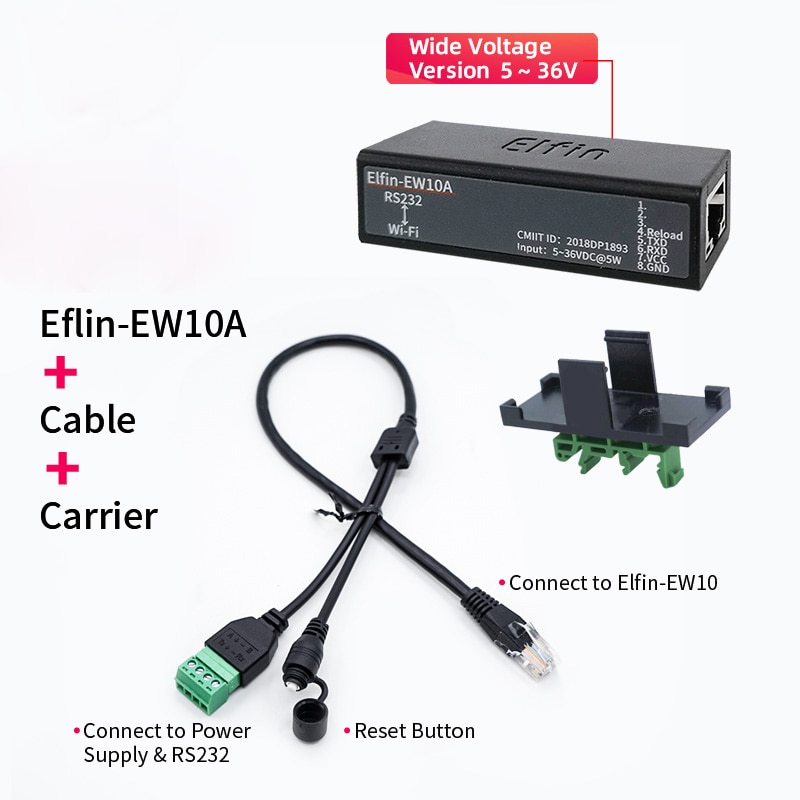 Serial Port RS232 to WiFi Converter Elfin-EW10 IOT for Data Transmission Support TCP/IP Telnet Modbus