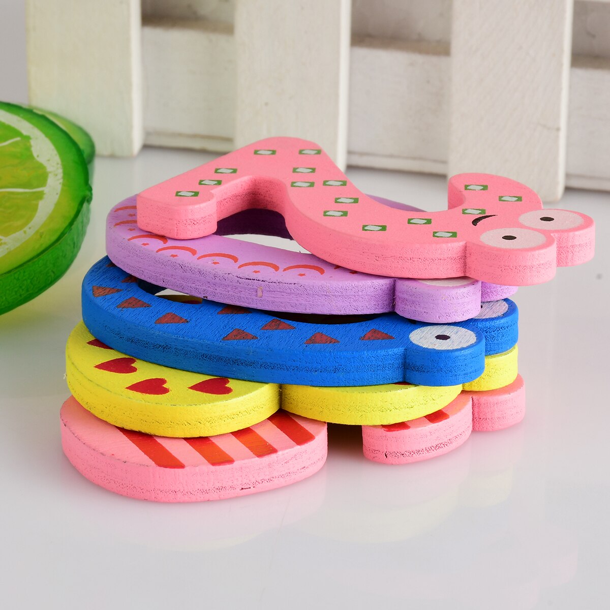 1Set Number 0-9 Cartoon Wooden Number Children's Early Education Supplies Fridge Magnet