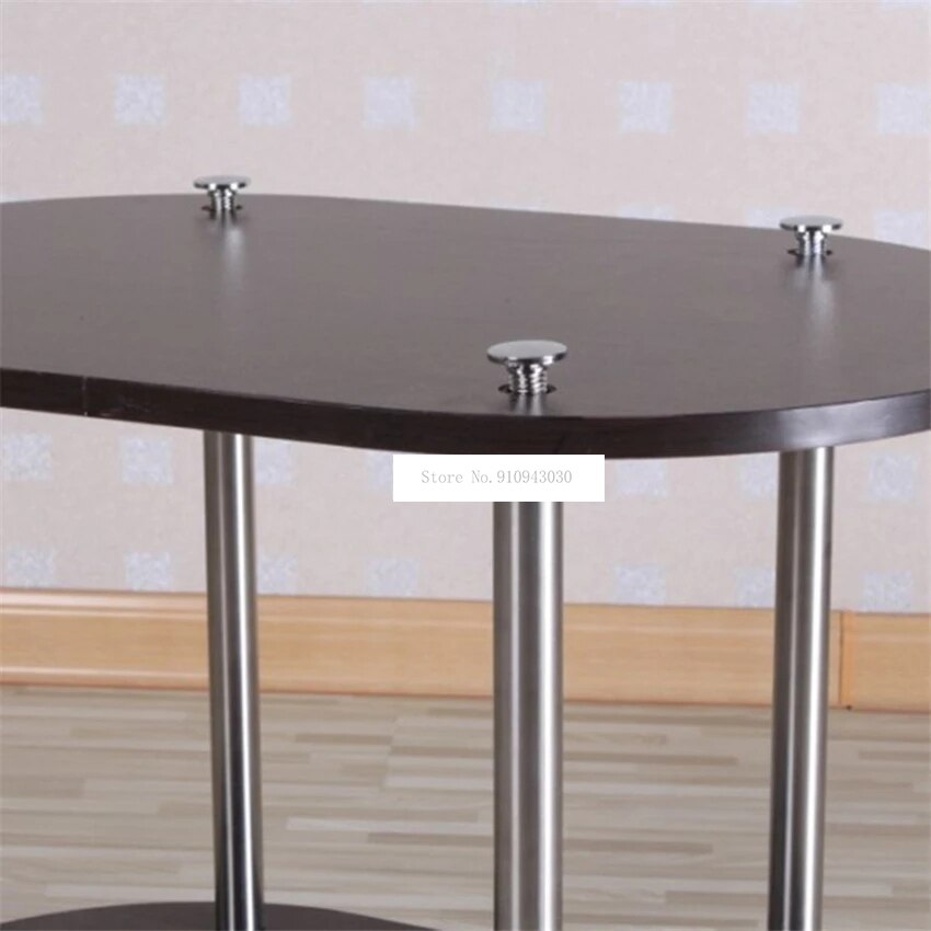 Table basse moderne à 3 niveaux, forme ovale, avec roulettes, pour salon, chambre à coucher, coin de canapé, avec espace de rangement