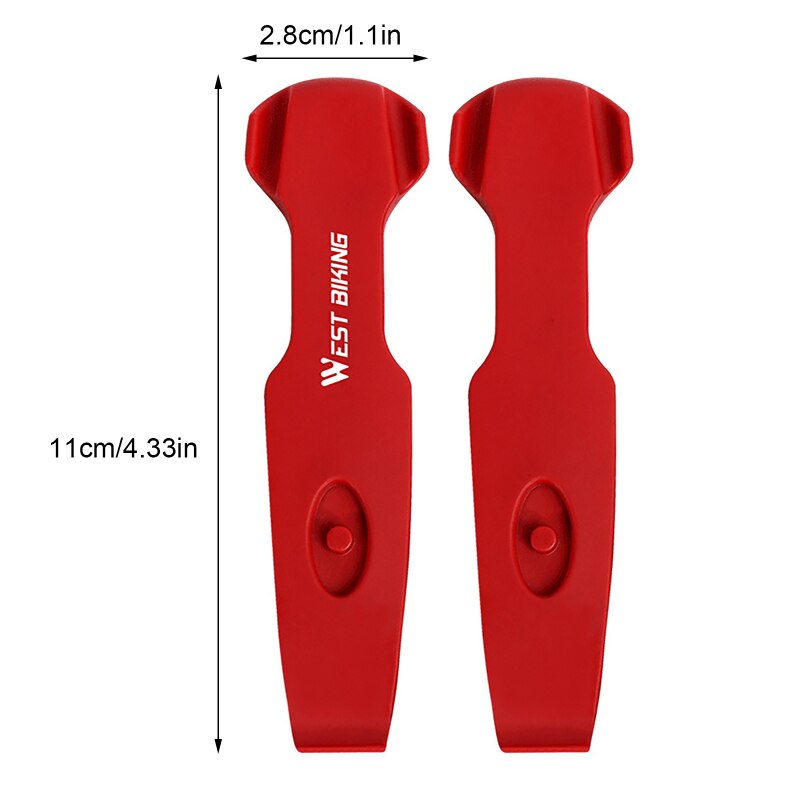Palanca para rueda de bicicleta , herramienta de reparación de neumáticos, cambiador de neumáticos de bicicleta de montaña y carretera, accesorios de Reparación de bicicletas, 2 uds.: Rojo
