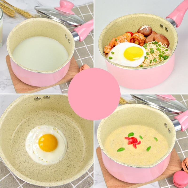 Mælkegryde non-stick baby babymad gryde baby lille mælke gryde mælk instant noodle pot induktionskomfur lille suppe gryde wok