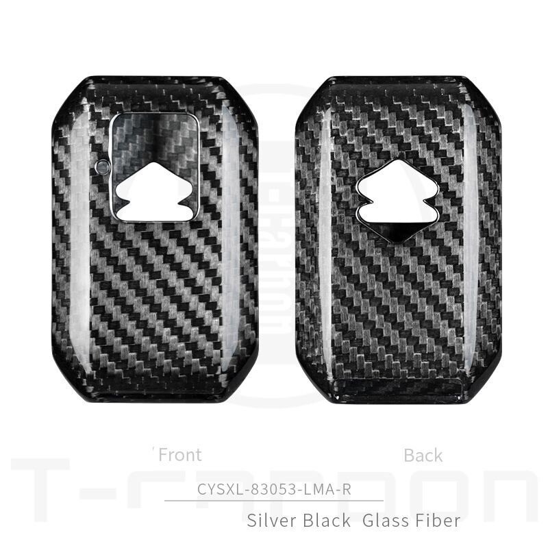 Real Carbon Fiber Car Remote Key Case Key Cover Voor Suzuki Swift Wagon R Monopoly Keyless Houder bescherming: silver black 01