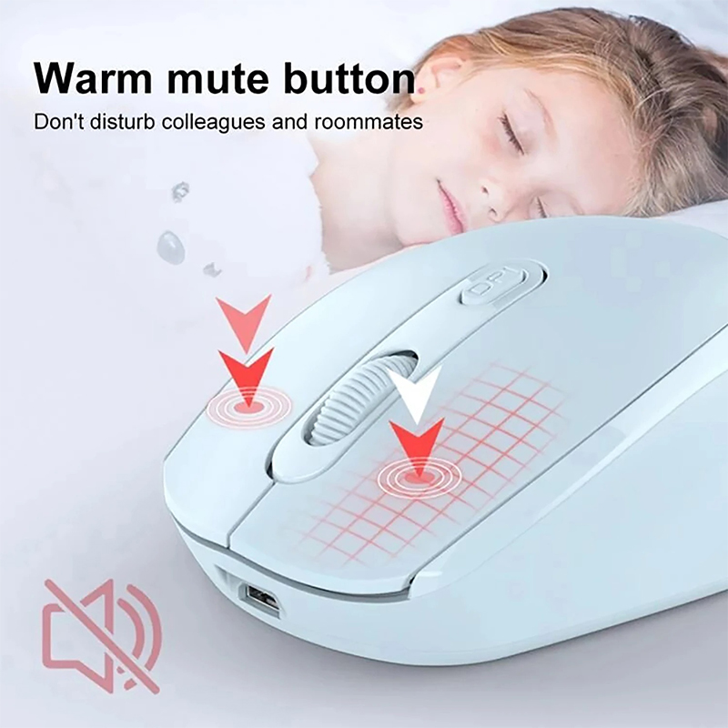 Draadloze Stille Muis Bluetooth 5.2 USB 2.4G Dual Mode Muizen Oplaadbare Muis 1200 DPI Gaming Muis Voor Macbook tablet Laptop PC