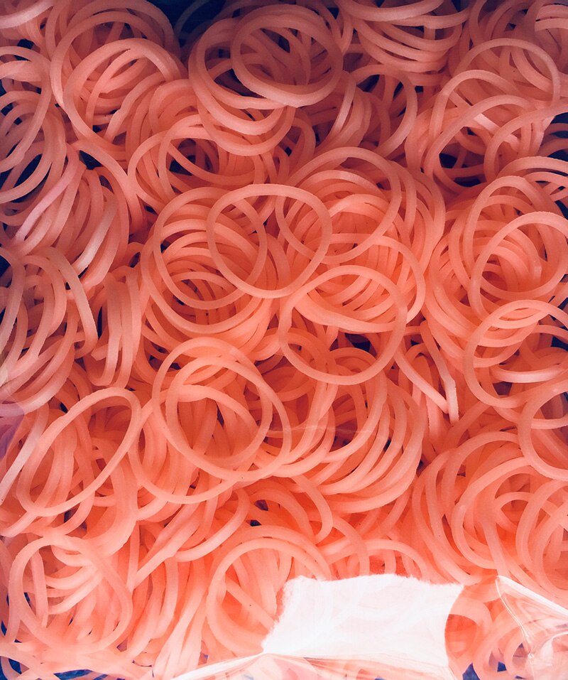 300 Rainbow Rubber Band For Bracelets Necklaces DIY Jewelry Making Handmade Colorful Loom Rubber Bands Accessorie Children: Jelly skin color
