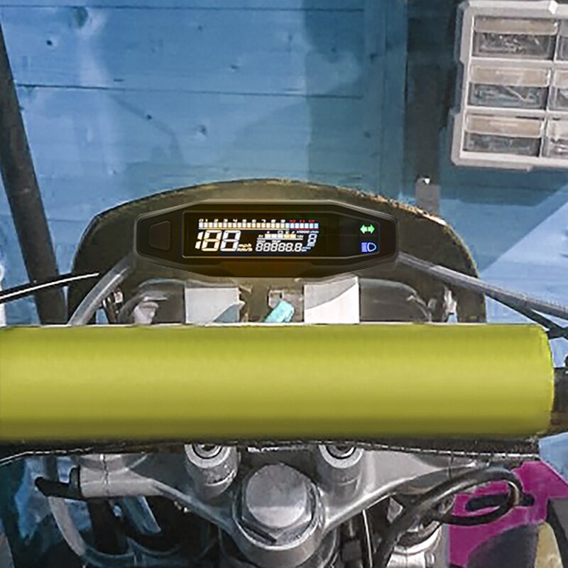 LCD Motorcycle Speedometer With Tachometer Digital Speedometer Carburetor meter With Bracket From Russian