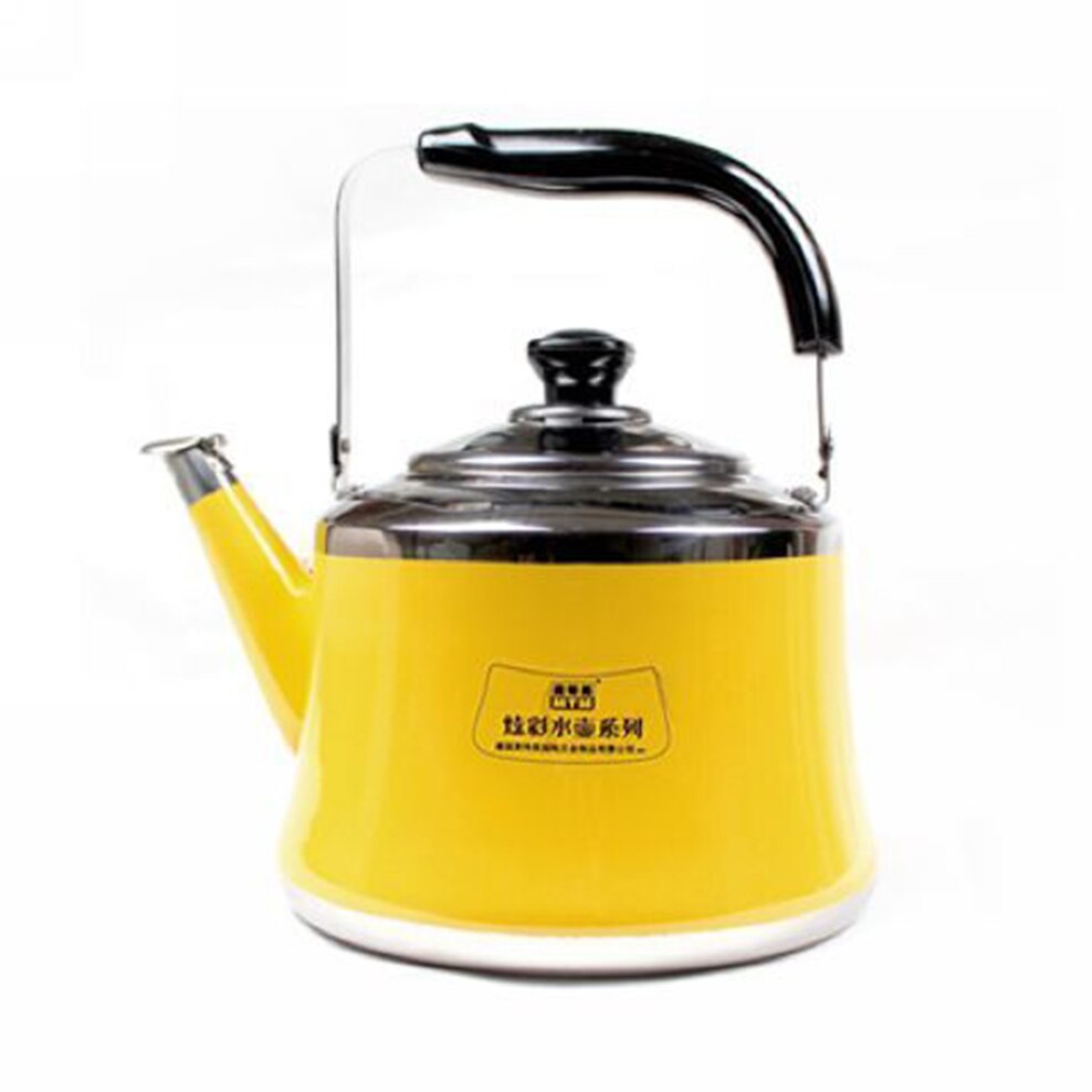 1-3L Gekleurde Kokend Water Pot Extra Dikke 201 Niet-magnetische Roestvrijstalen Ketel Pieptoon Herinnering Kokend Water Ketel: 1.5L / yellow