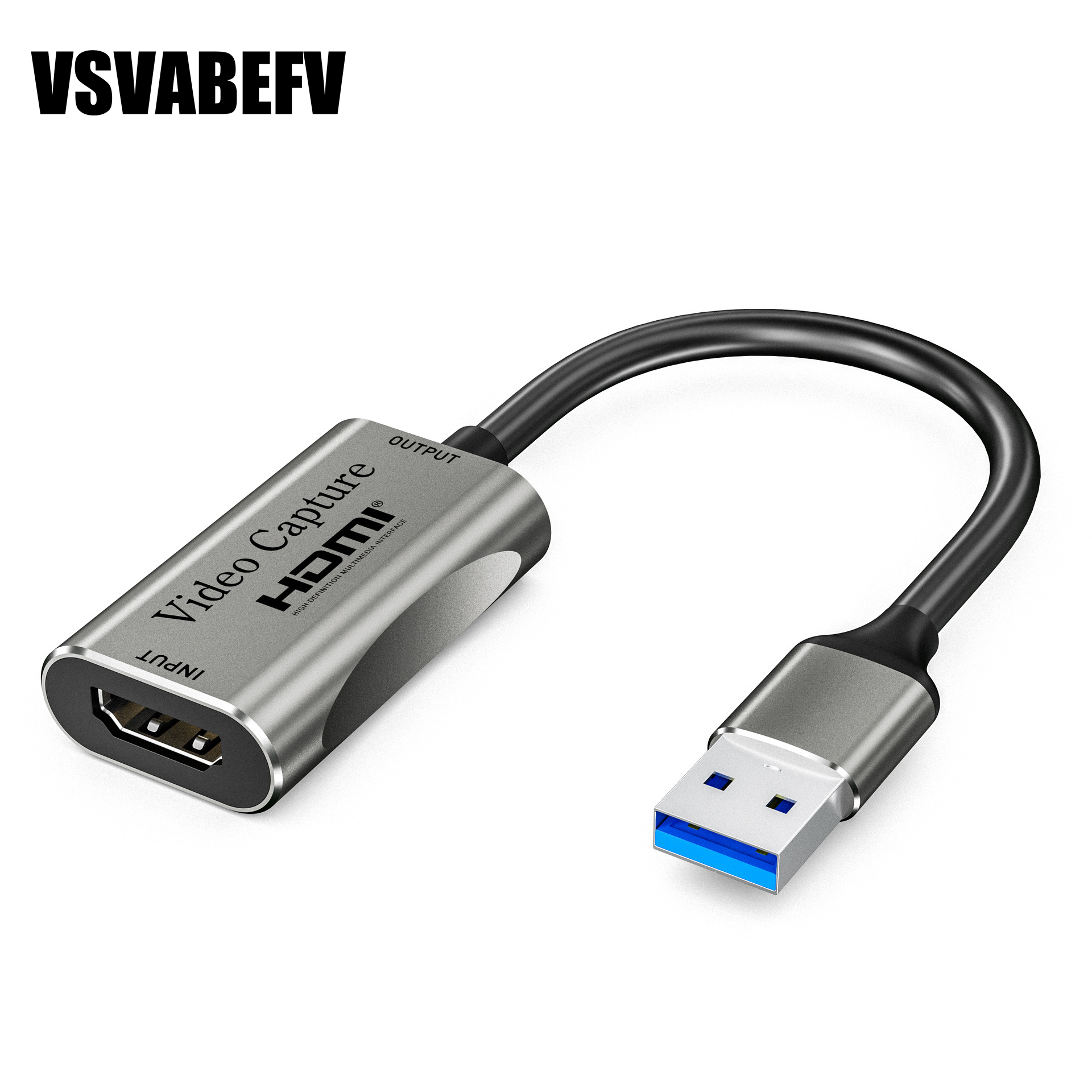 USB to HDMI Cast Screen HD 1080P Audio and Video Capture Adapter Card to Support Live Recording OBS Capture Card Support OEM