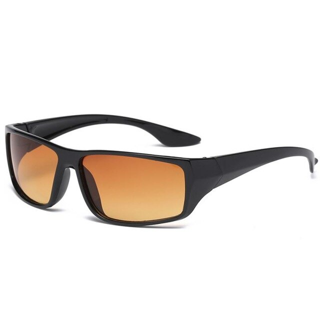 Sports anti-refleks nattesyn driverbriller til natkørsel forbedrede lette briller solbriller beskyttelsesbriller auto accessori: Te farve