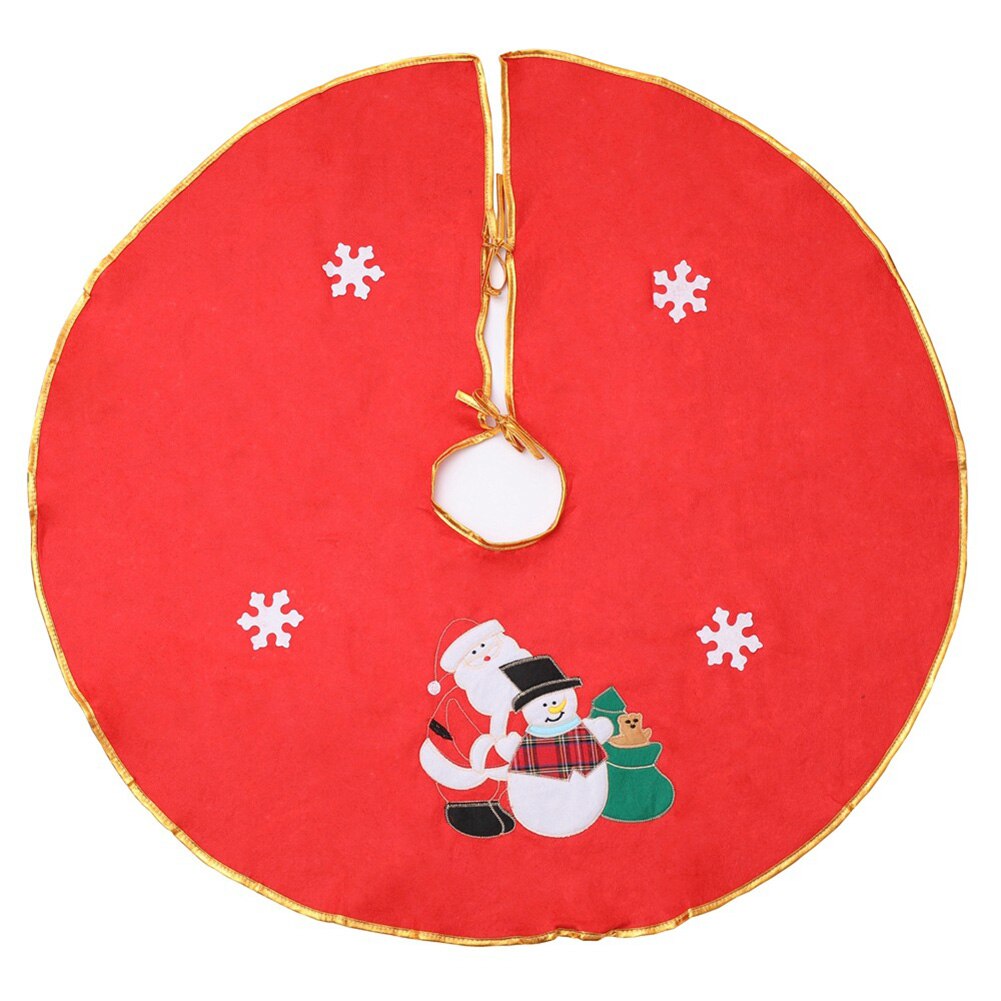 60cm White Christmas Tree Skirt Luxury Faux Fur Xmas Floor Decor Ornament Solid Color Christmas Tree Skirt Plush Floor Decor: Red