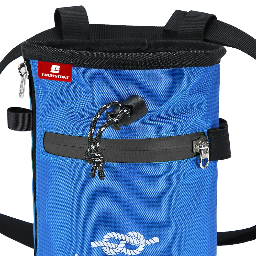 Felsblock ing Kreide beutel Eimer mit 2 großen Aufbewahrung taschen mit Reiß verschluss Kletter kreide tasche mit Kreide pinsel Prämie Fitnessstudio Kreide tasche