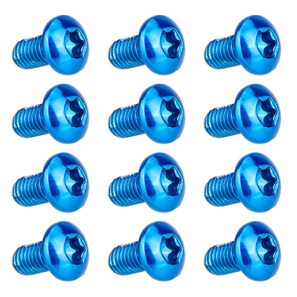 Mountain Bike 12PCS Bicycle Disc Brake Rotor T25 Torx M5x9mm Part Tool Fixing Screws T25 Screw Torx Bolts Bike Torx Screws: Yellow