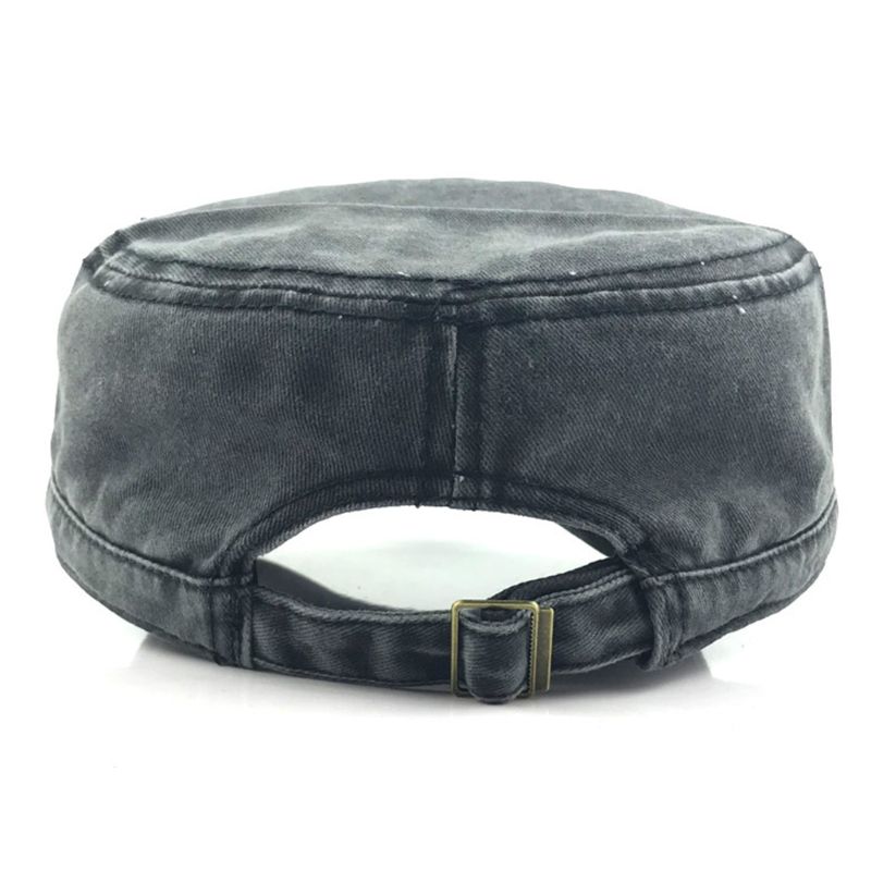 Mænd kvinder vintage vasket bomuld kadet baseball kasket ensfarvet afslappet udendørs solcreme justerbar klassisk flad top toppet hat