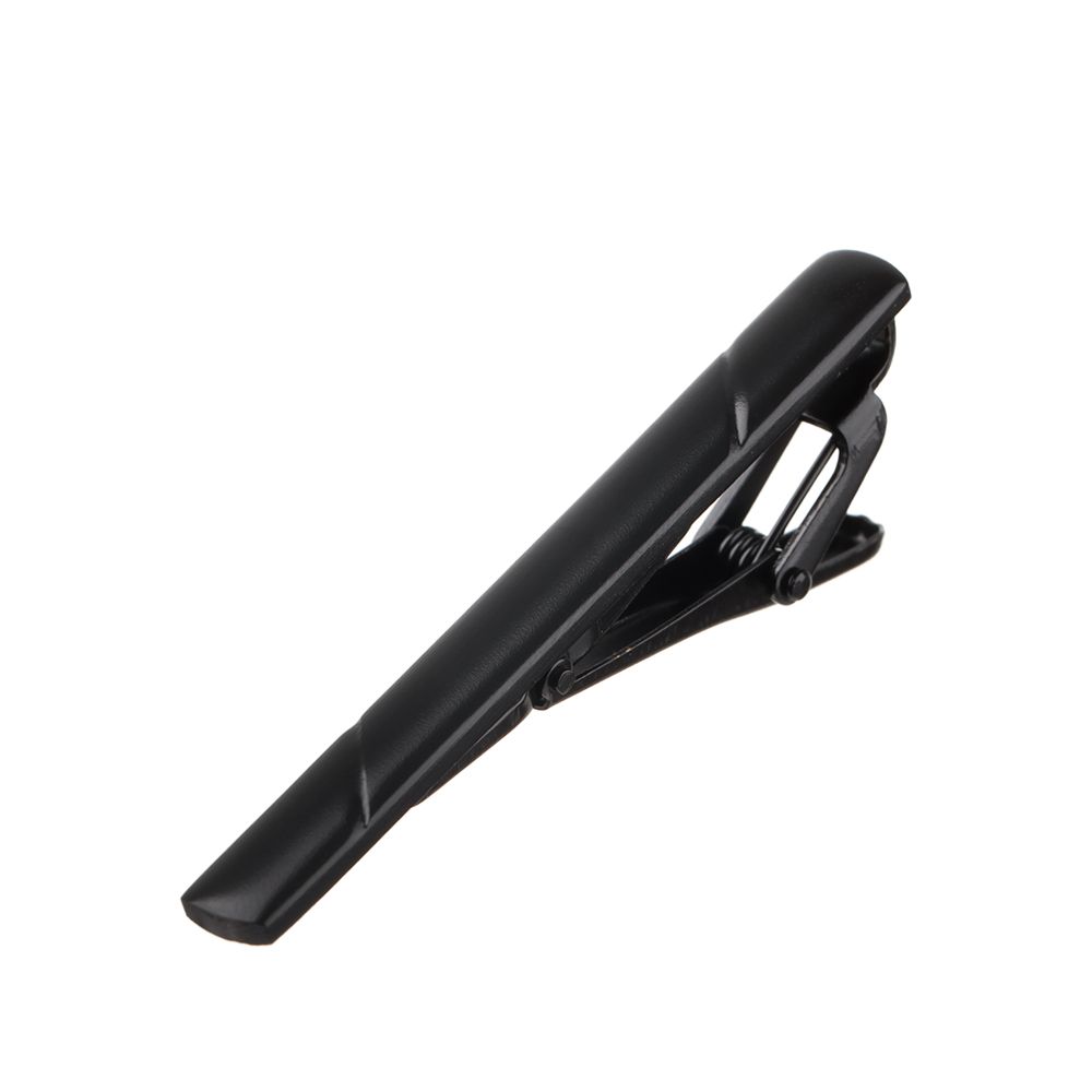 Clips de corbata de Metal para hombre, pasador de corbata de cristal para vestido, camisas, ceremonia de boda, Clip de Corbata de Metal dorado, accesorios para hombre: Black