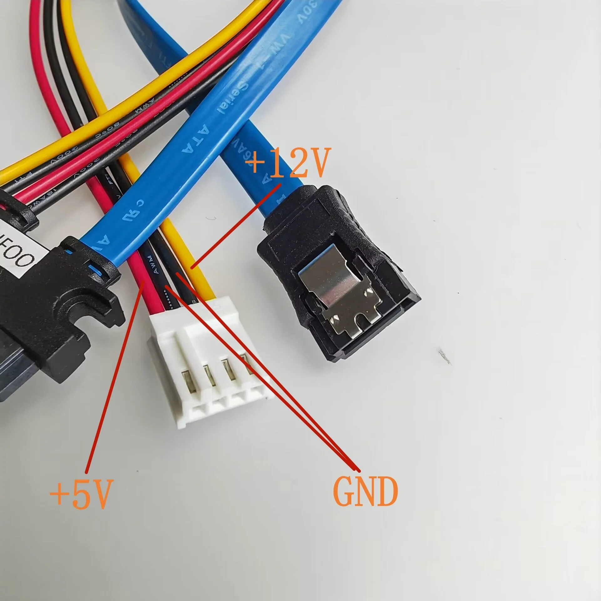 FDD 4Pin Female SATA 3.0 Male To 22Pin 7+15 Data Power Supply Integrated Cable For ITX Computer Mainboard SSD Optical Hard Drive