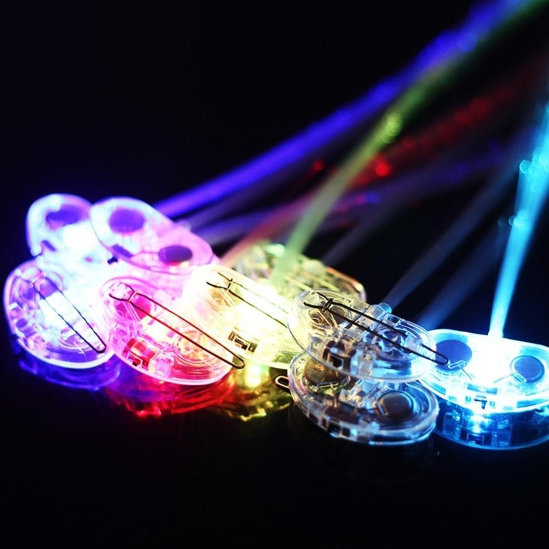 5Pcs LED Flashing Hair Braid Glowing Novetly Luminescent Hairpin Hair Ornament Girls Led Toys Christmas Year Party