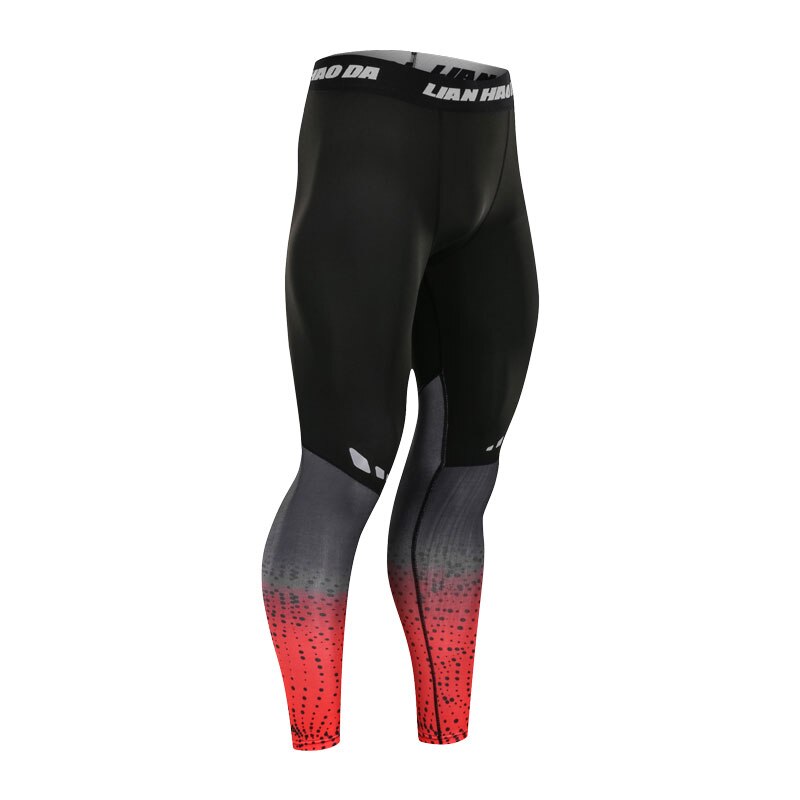 Leggings estampados, pantalones de compresión con estampado para hombre, novedad de , pantalones de chándal ajustados, pantalones de Fitness crossfit para hombre: Rojo / M