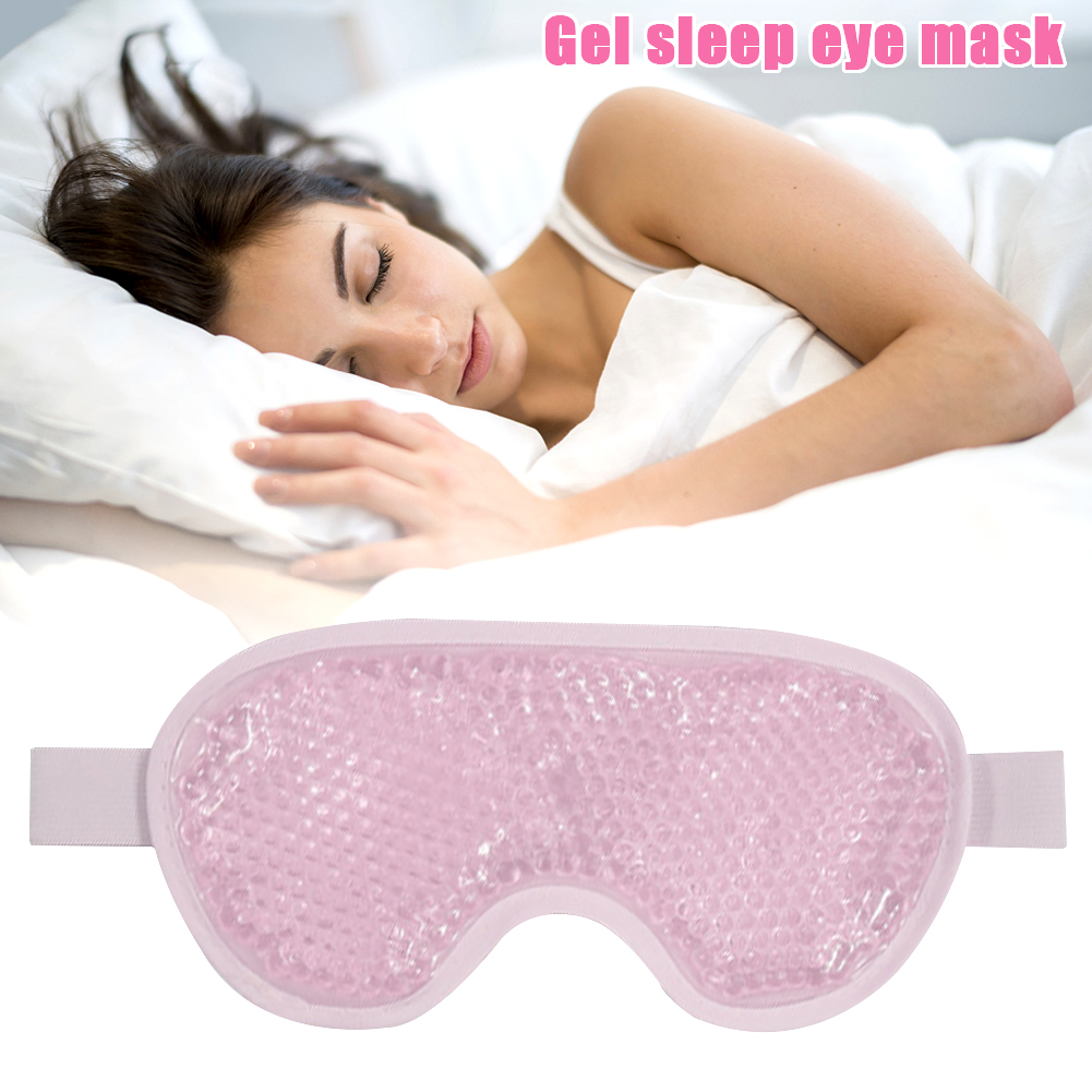 Headache Migraine Pain Relief Elastic Band Eye Cover Cooling Heat Cold Therapy Puffy Eyes Home Office With Gel Beads Reusable