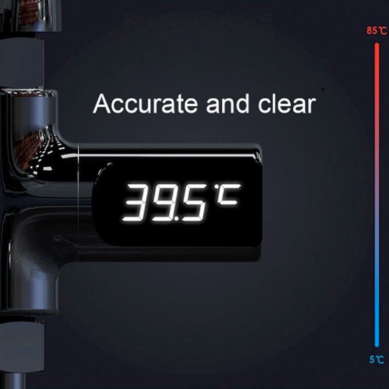 Passive LED Digital Thermometer Water Shower Faucets Baby Real-Time Water Flow Kitchen Bathroom Temperature Indoor Monitor