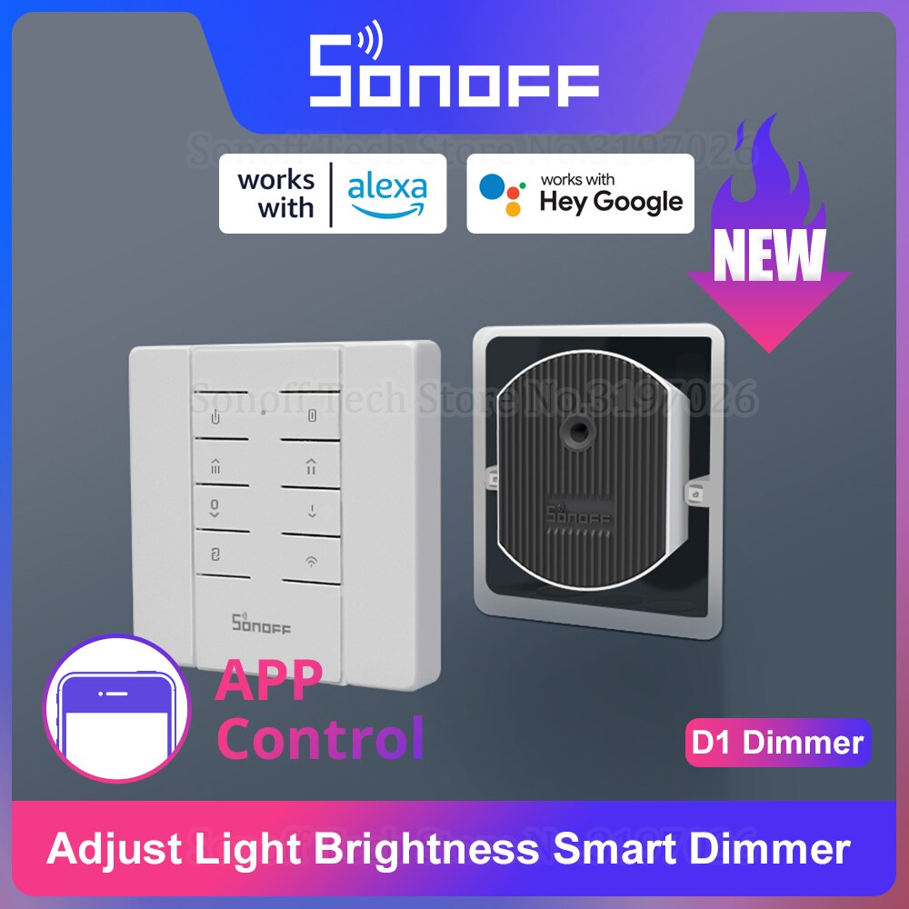 Itead Sonoff D1 Smart 433Mhz interruttore Dimmer luce RF luminosità della luce regolabile tramite eWeLink controllo vocale Google Home Alexa