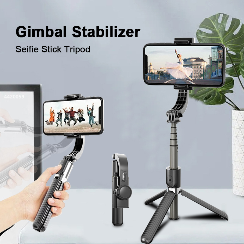 Roreta 2022 Handheld Gimbal Wireless Bluetooth Phone Gimbal Stabilizer for iPhone Tripod Gimbal Smartphone Stabilizer Gimbal