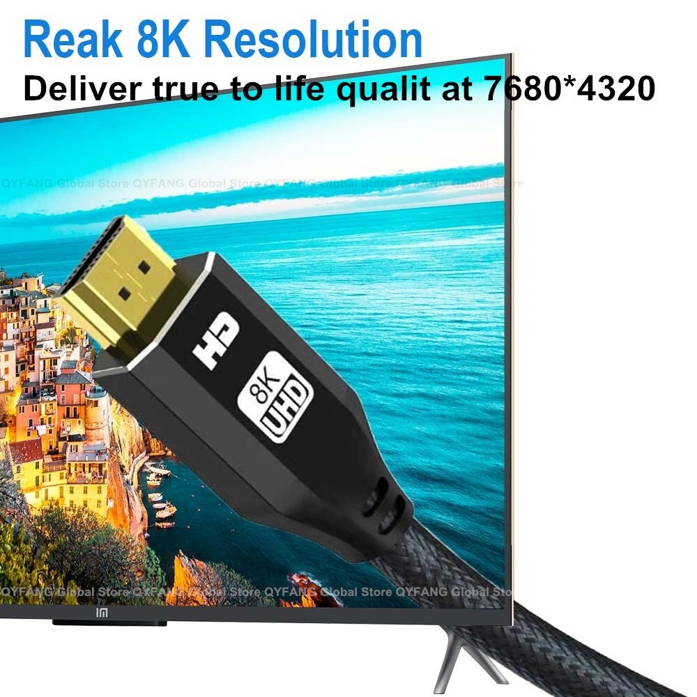 Przedłużacz zgodny z HDMI 8K Kabel zgodny z HDMI 2.1 Kabel męski na żeński do przełącznika HDTV PS4 Przedłużacz kompatybilny z HDMI