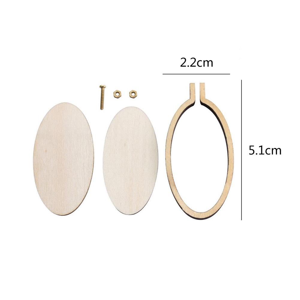 DIY Cross Stitch Sewing Hoop Handmade Stitches Crafts Tool Mini Wooden Hoop Ring Embroidery Fixed Frame