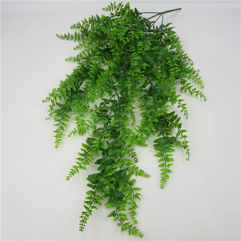 Simulation bregne græs grøn plante kunstig bregne persiske blade blomst væghængende planter hjem bryllup butik dekoration