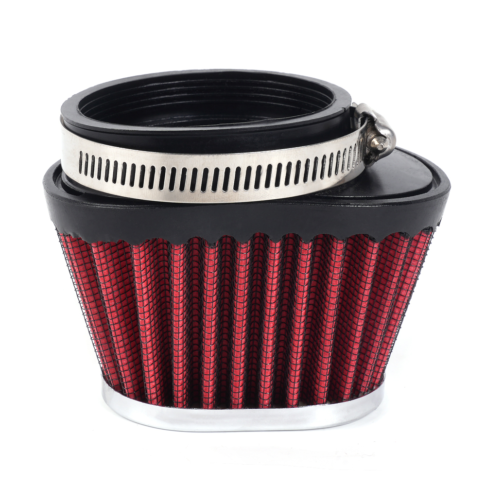 RASTP-Universal Air Filter 51mm/55mm/60mm Cleaner Oval Round Tapered Cone Clamp for Motorcycle Car Mini Bike RS-OFI100: Champagne