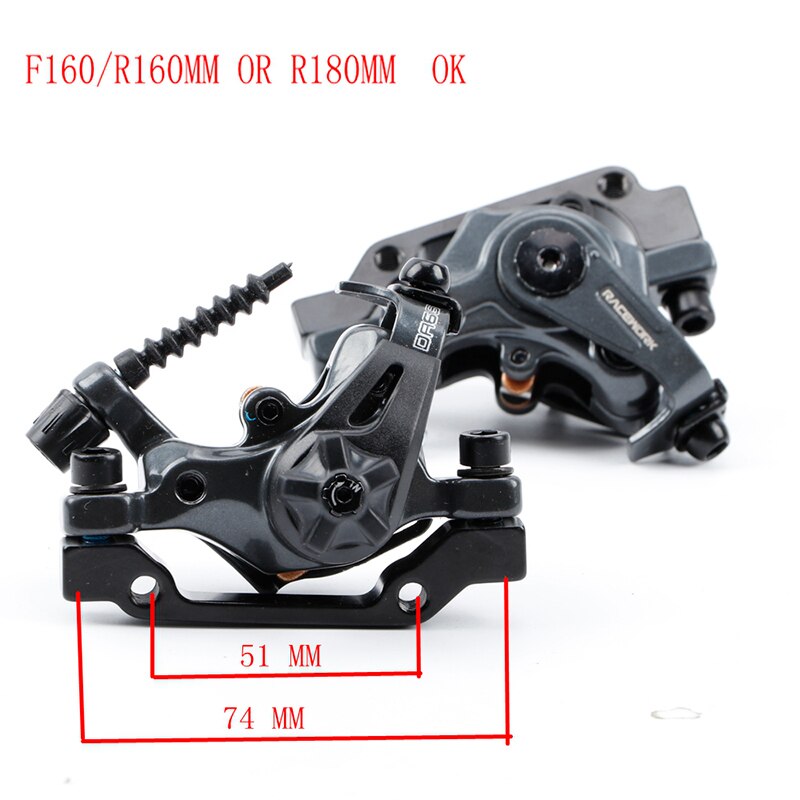RACEWORK Mountain Bike Disc Brake Calipers MTB Bicycle Speed Clip Dual Piston Mechanical With Rotor