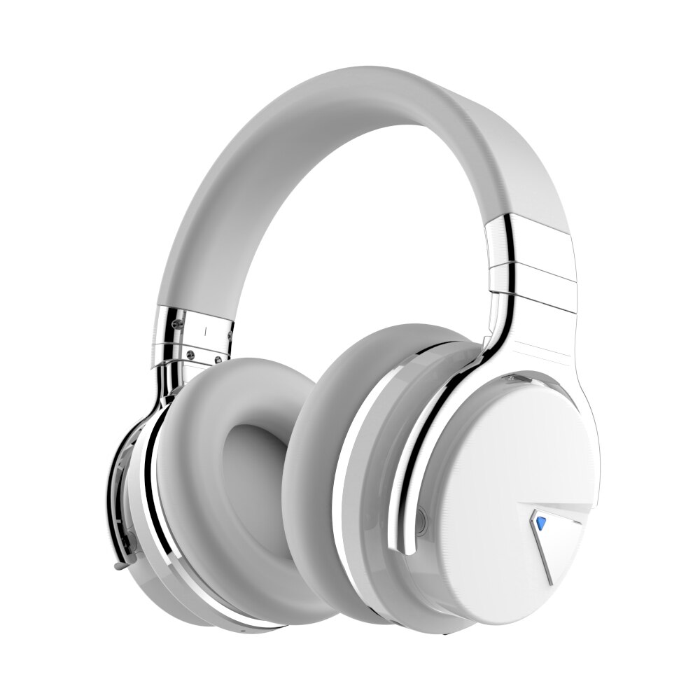 Cowin-auriculares inalámbricos con Bluetooth, dispositivo de audio con cancelación activa de ruido, con micrófono para teléfono móvil: E7 White