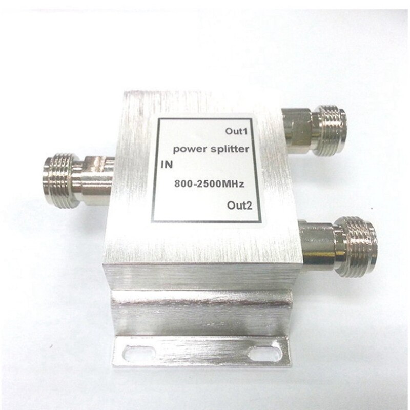RF Coaxial Splitter 1 to 2 Way Power Splitter 380-2500 MHz Signal Booster Divider N Female 50 Ohm Fast