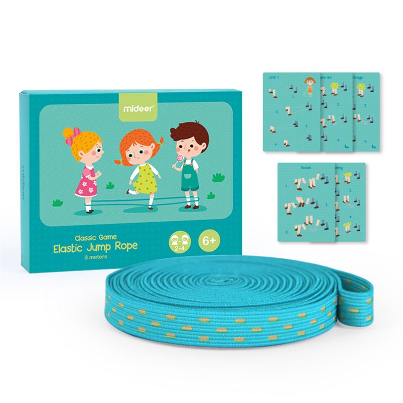 Klassiska barn utomhus hoppa spel elastiskt gummi hopprep leksaker för barn utanför fest sport familj samarbete pedagogisk leksak
