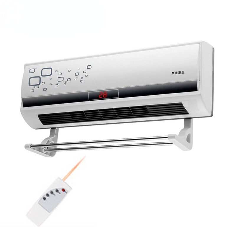 220V Household Electric Heater Wall-mounted Remote Control Ceramic Thermal Heating Radiator Warmer Cooling Fans Ventilator