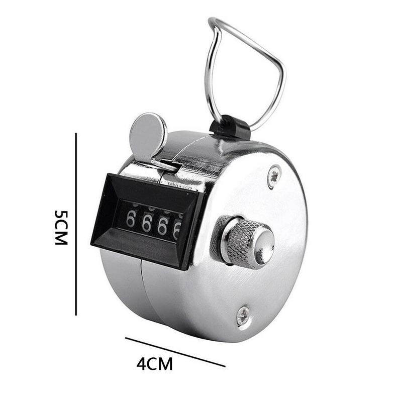 Mini Digital Hand Tally Counter 4 Digit Number Manual Metal Tally Click Recorder Held Clicker 0-9999 Golf Counting Timer Co D1L8