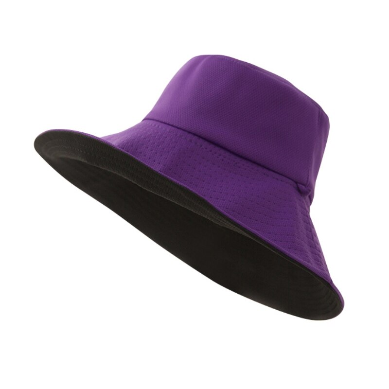 Bucket Caps Adult Cotton Sports Caps Double Side Wide Brim Flat Top Fisherman's Golf Hat Travel Apparel Accessories Tennis Caps: BZ