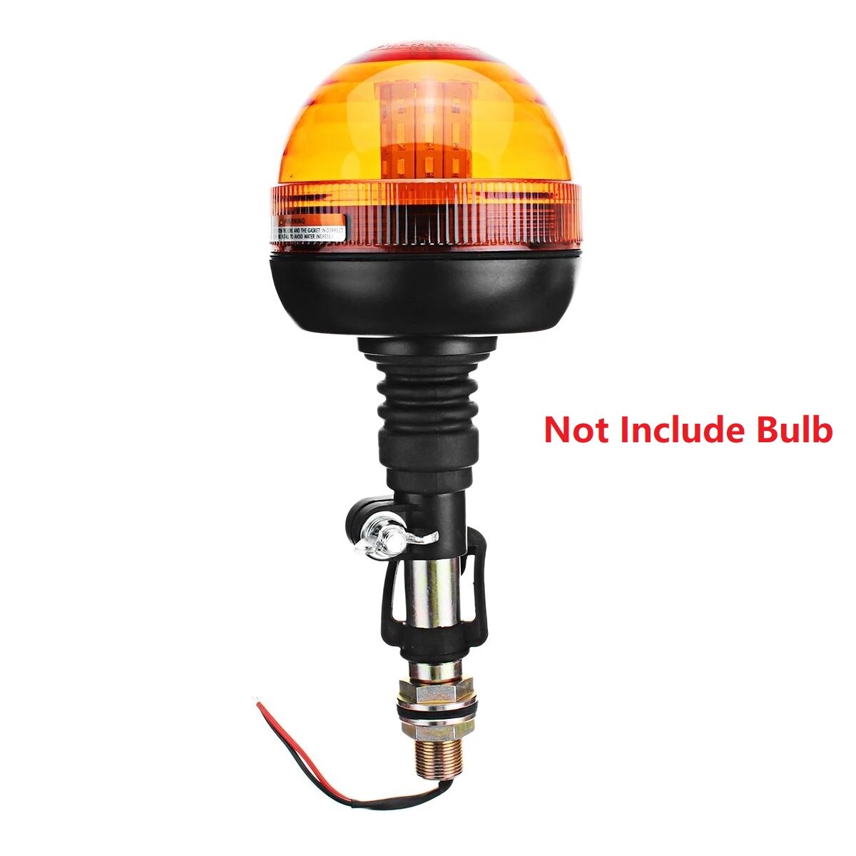 Rotating Flashing Amber Beacon Flexible DIN Pole Tractor Mount Mounting Light Bracket Light Accessories