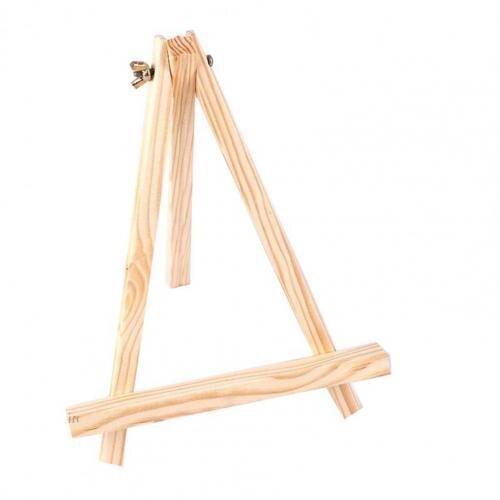 Painting Display Stand Foldable Wooden Triangle Easel Holder Photo Album Frame: Default Title