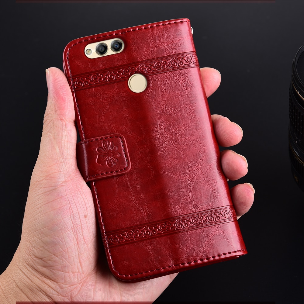 Honor 7X-funda BND-L21 con tapa para móvil, funda de libro de cuero para Huawei Honor 7 X 7X, carcasa trasera para Huawei BND-L21 7X