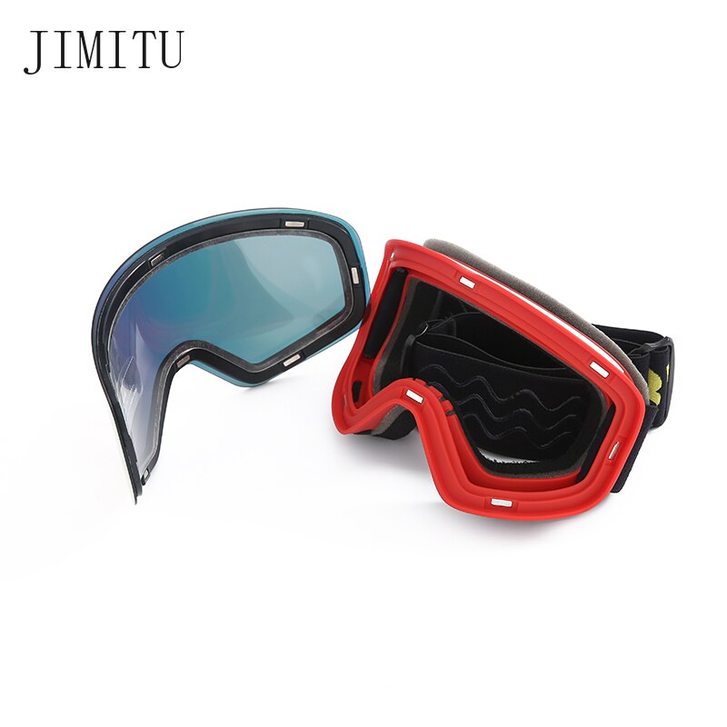 Ski Goggles with Magnetic Double Layer Lens Magnet Skiing Anti-fog UV400 Snowboard Goggles Men Women Ski Glasses Eyewear