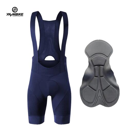 YKYW Ciclismo Bib Red Shorts For Men Summer Road Bike Riding Breathable Bib Tights Mesh Bike Pants quicdry Sports Clothing: M / Beige