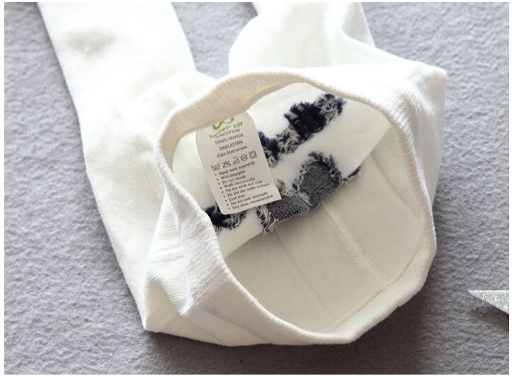 Pantimedias para bebés y niñas, medias de tejer blancas para Primavera, Otoño e Invierno para niñas, pantimedias con lazos que mantienen el calor