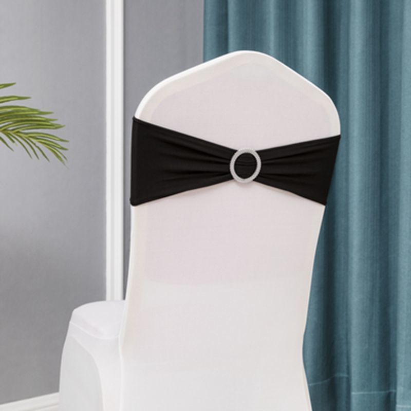 10Pcs Leuke Elastische Spandex Stoel Bow Sash Stretch Lycra Stoel Sjerp Band Met Hart Gesp Voor Banket Hotel Bruiloft decoratie