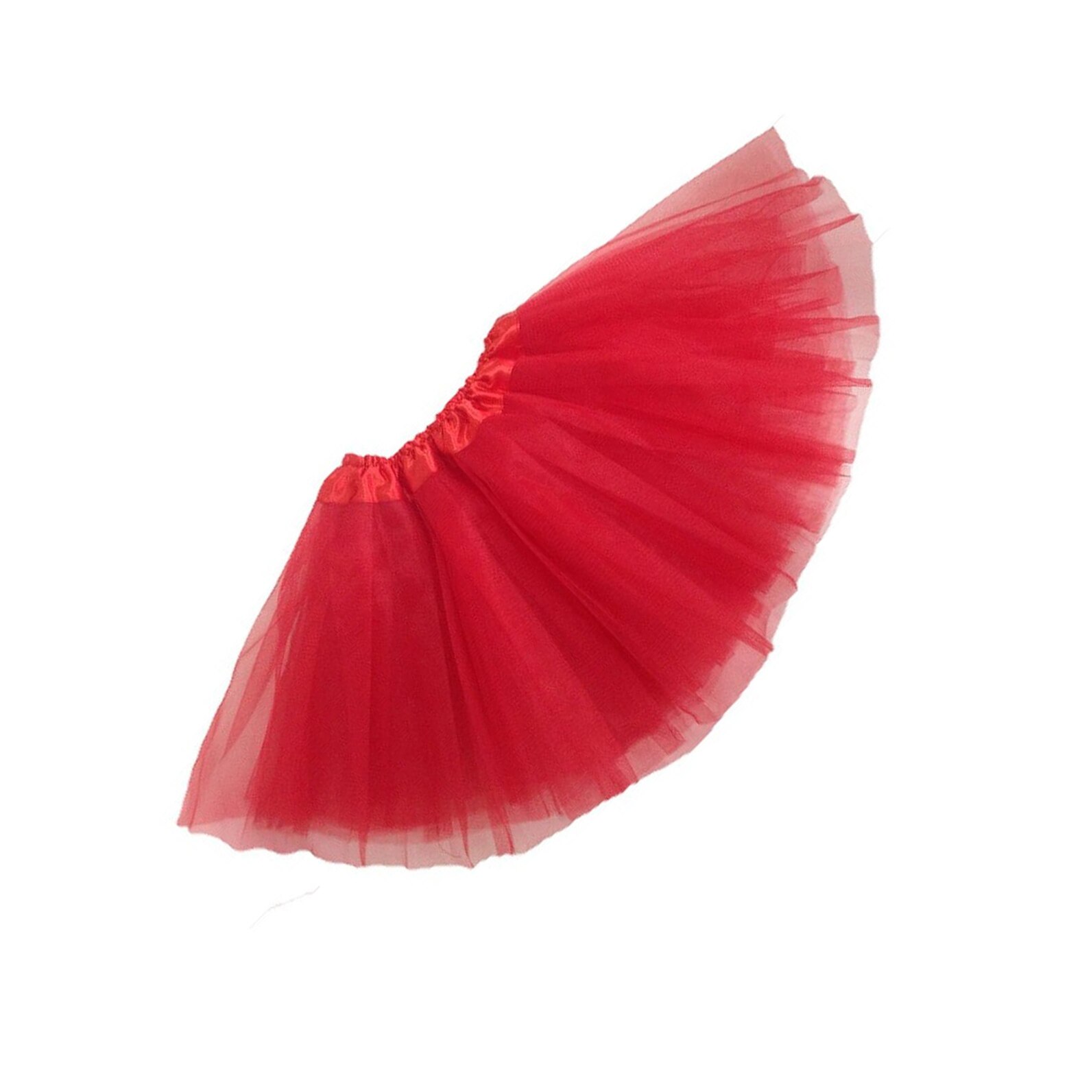 girls Modern ballet Fairy tutu skirt red